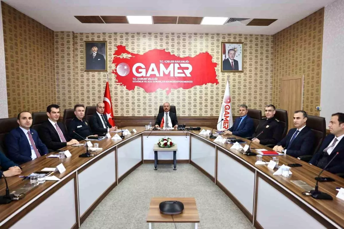 Çorum’da Acil Durum Koordinasyonu Toplantısı