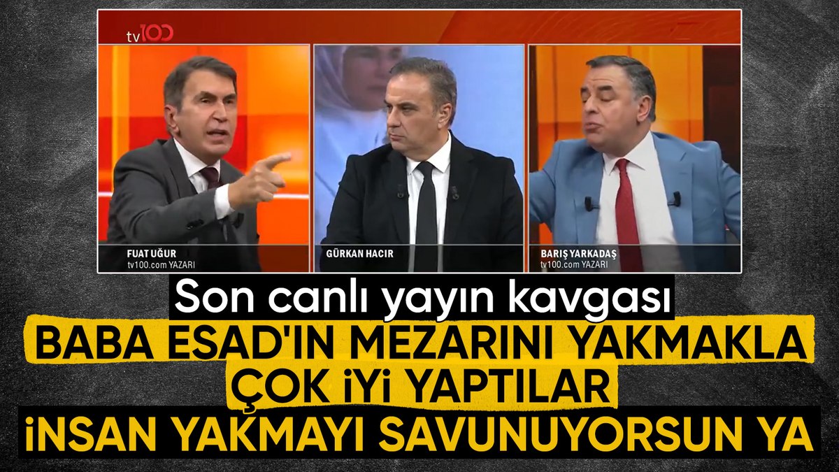 TV100 ekranlarında gergin anlar: Fuat Uğur ve Barış Yarkadaş birbirine girdi