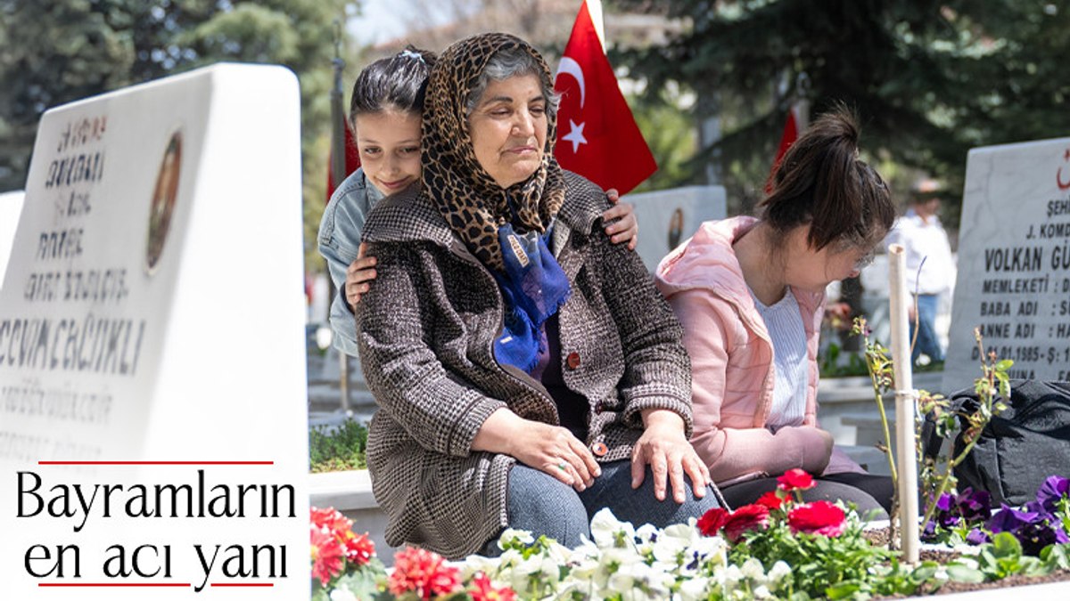 Bayram öncesi şehitliklerde hüzünlü ziyaret